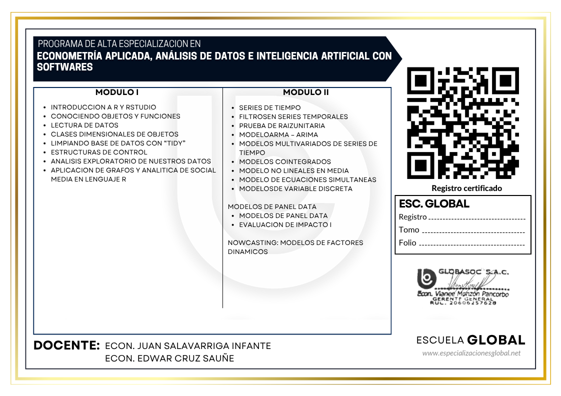 Contraportada del certificado